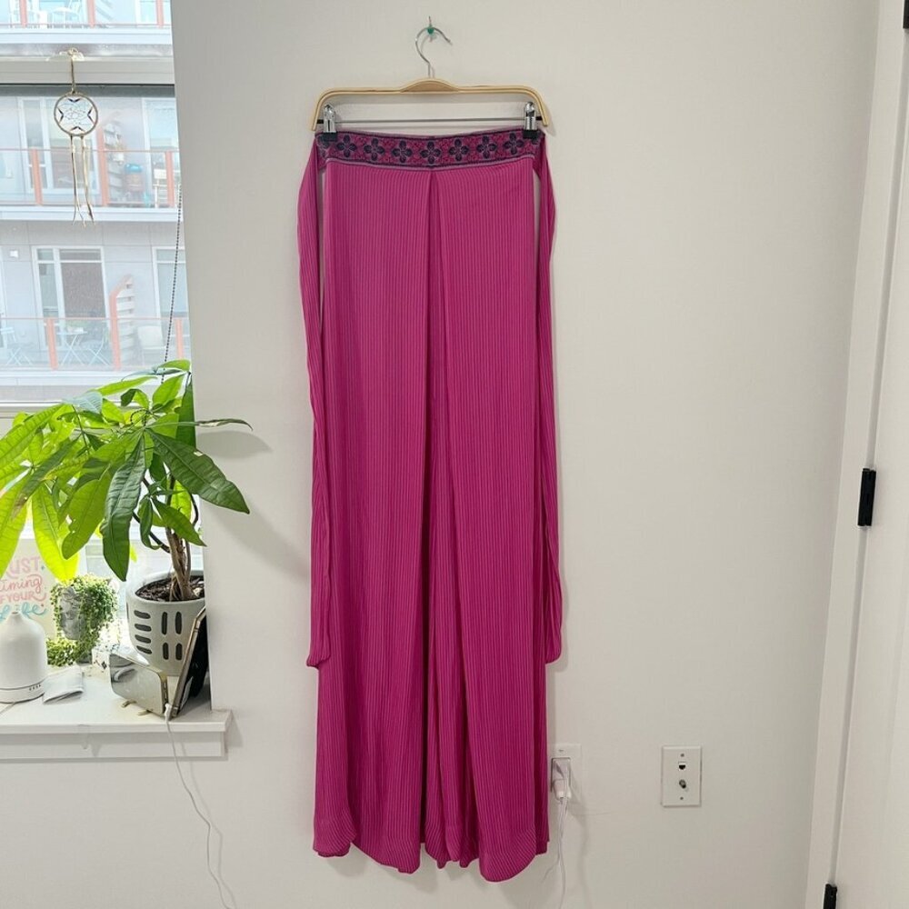 Free People Pink Stripe Harem Wide Leg Pants Size XS